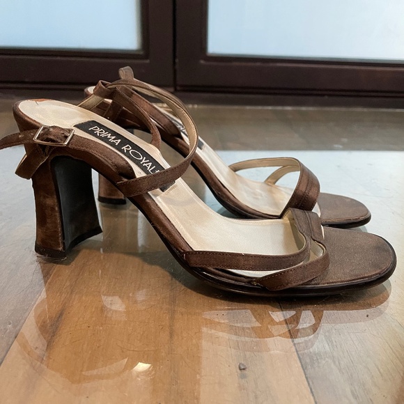 Excellent Condition Strappy Fabric Heels - Picture 1 of 7
